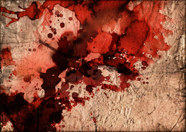 istock Artist Burlap Canvas Crushed Burnt Slitted Blood Stained Grunge Texture 472190167