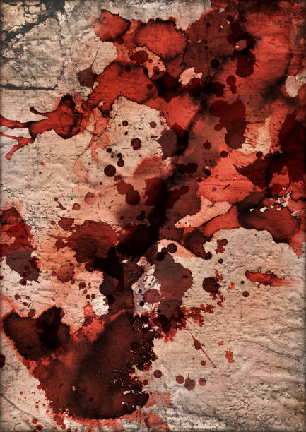 istock Artist Burlap Canvas Crushed Burnt Slitted Blood Stained Grunge Texture 472190237