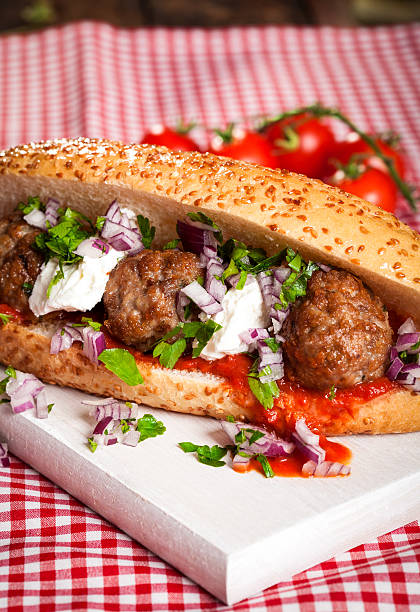 istock sandwich with meatball in tomato sauce 472190724