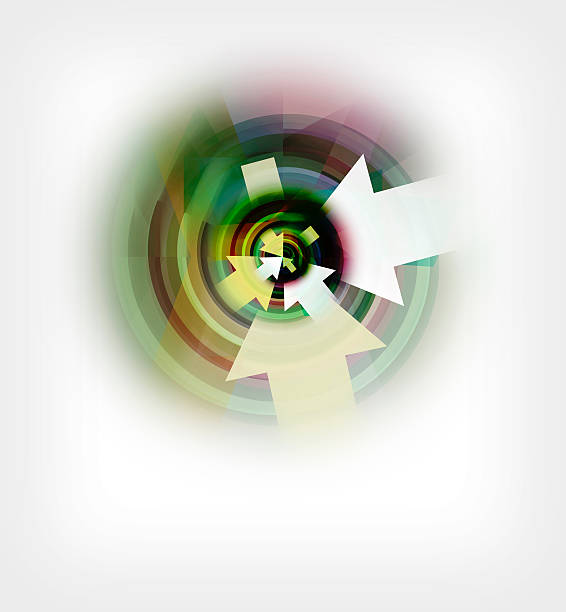 ilustraciones, imágenes clip art, dibujos animados e iconos de stock de concepto abstracto objetivo - circle swirl target aspirations