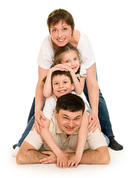 istock happy family on white 472190968