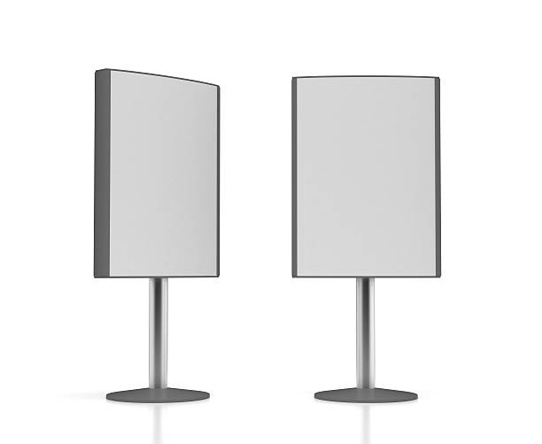 istock White, grey and steel sign tower with blank, signless face  472191244