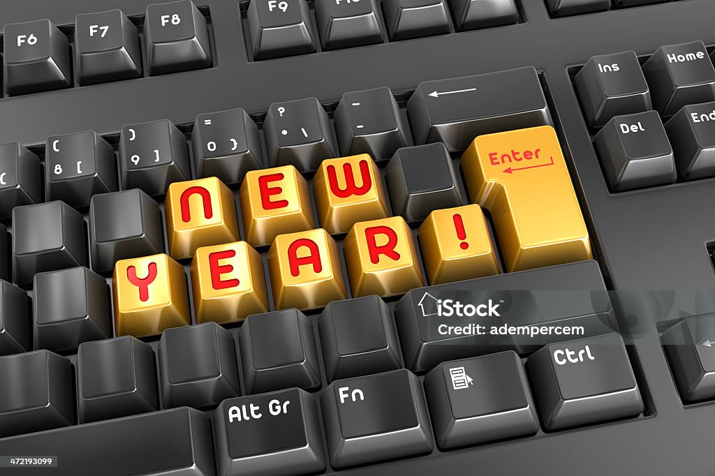 New Year! http://i403.photobucket.com/albums/pp117/adempercem/portfolio.jpg  Computer Keyboard Stock Photo