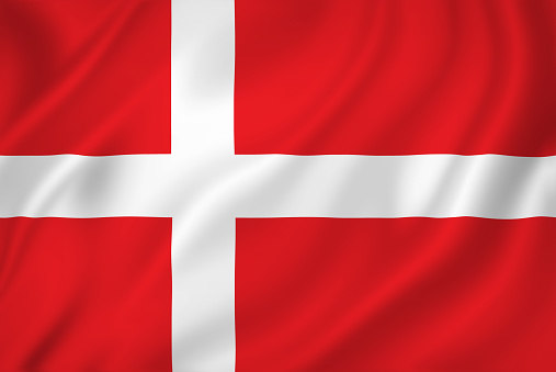 Denmark national flag background texture.