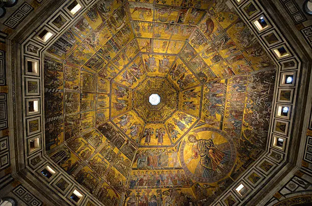 The Baptistery Roof in Florence. Italy