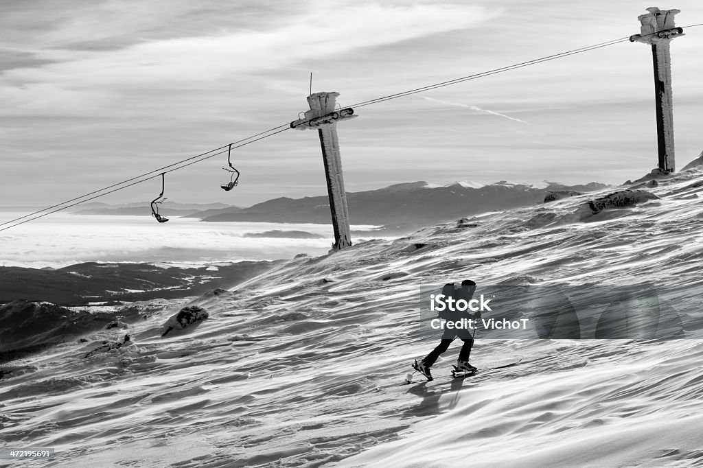 Skifahren abseits der Piste - Lizenzfrei Abenteuer Stock-Foto