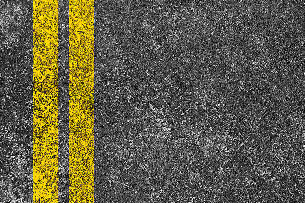 istock Asphalt road with yellow line 472196578