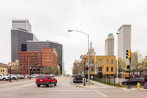 istock April 2015 - Stormy weather over Tulsa oklahoma Skyline 472197070
