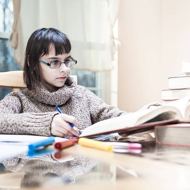 istock Teenager girl make a homework 472197383