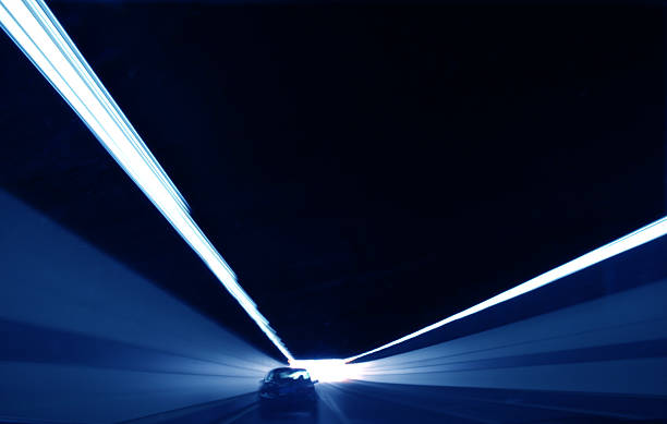 istock Abstract speedy car drive in tunnel 472199357