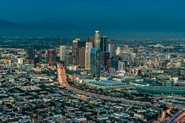 istock Los Angeles Skyline Aerial Twilight 472200447