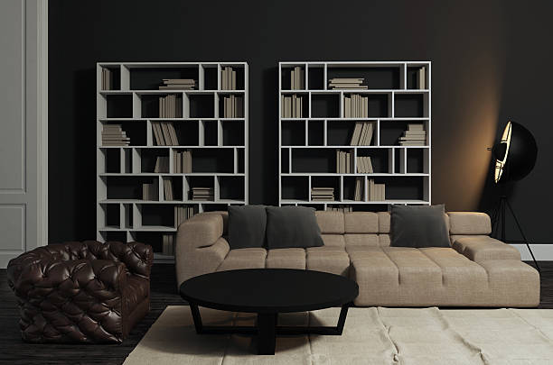 modern living room stock photo