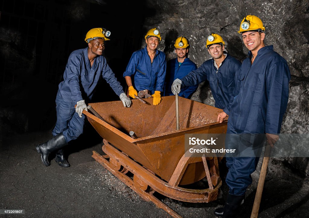 Bereit für die Arbeit der U-Bahn - Lizenzfrei Bergbau Stock-Foto