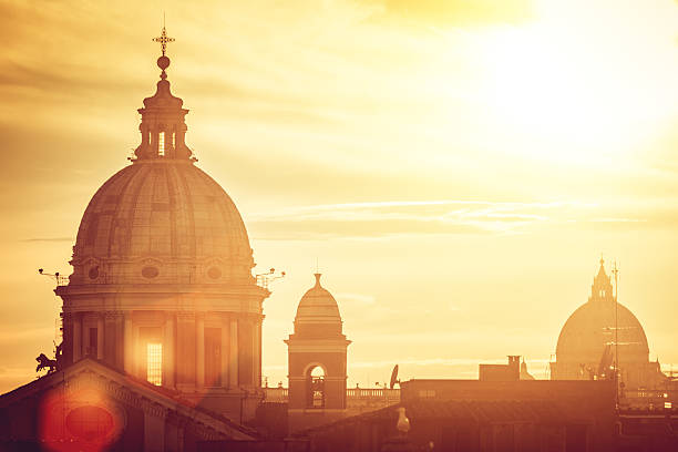 ローマのドームから「pincio 」の丘 - rome italy city cupola ストックフォトと画像