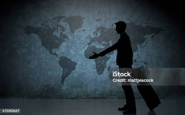 Global Business Travel Silhouette Stock Illustration - Download Image Now - Adult, Adults Only, Back Lit