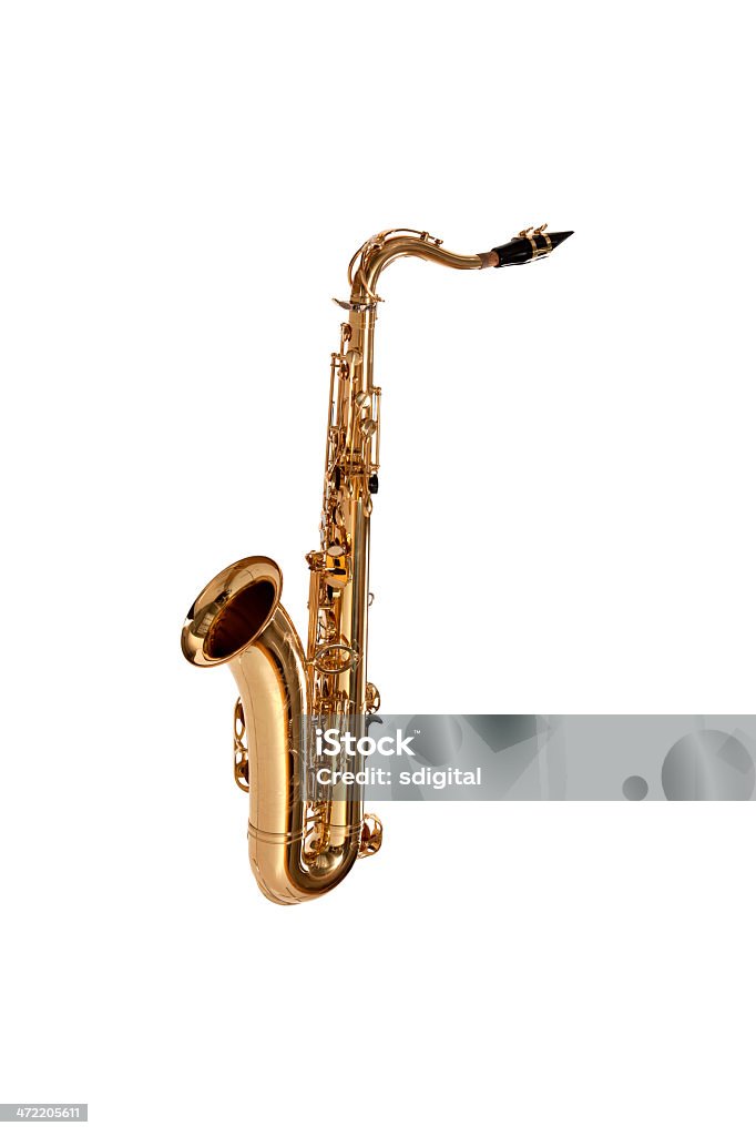 Isolated saxophone against white background saxophone isolated on white 1950-1959 Stock Photo