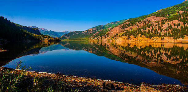 istock Perfect Mountain Mirror Reflection Sunrise Rocky Mountain Bliss 472206752
