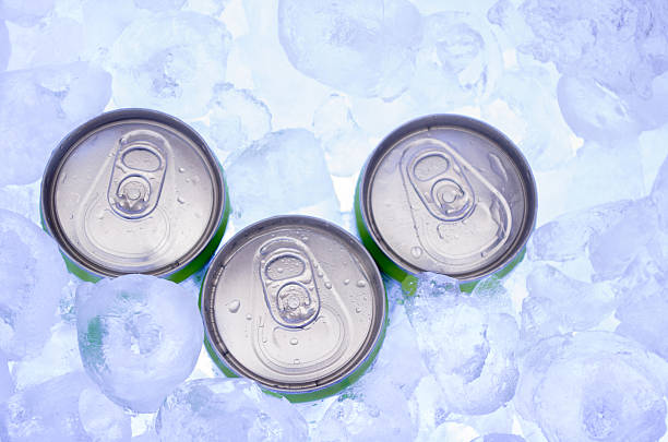 istock green Cans of Beer in Ice Cubes 472206827