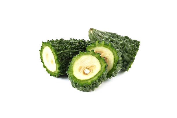istock green bitter gourd on white background 472207566