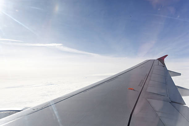 istock Wing of an airplane 472207967