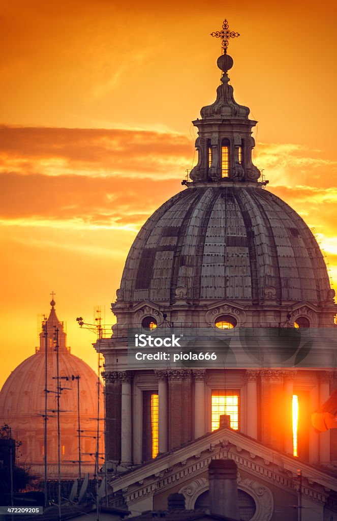 Cúpula de Roma Pincio Hill - Foto de stock de Roma - Italia libre de derechos