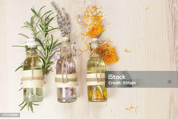 Aromatherapy Massage Oils Stock Photo - Download Image Now - Aromatherapy, Scented, Herbal Medicine