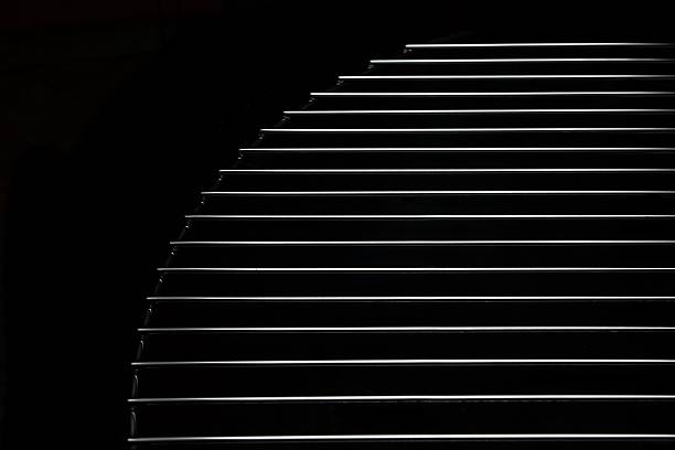 istock Crome Stainless Steel Iron Grill Black And White Background 472209956