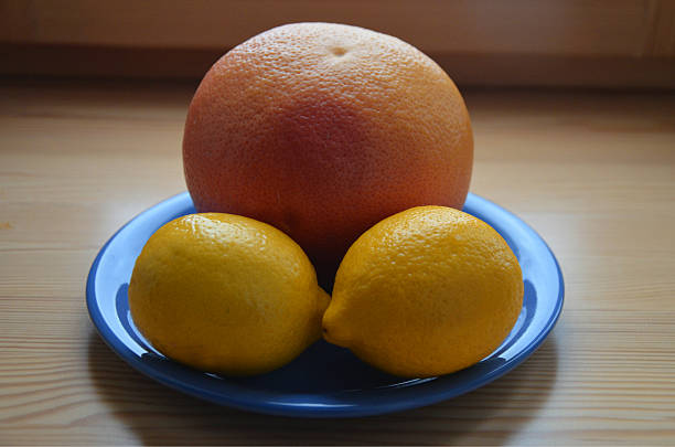 Dois limão-siciliano e grapefruit - foto de acervo