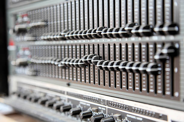 istock Part of an audio sound mixer. 472210941