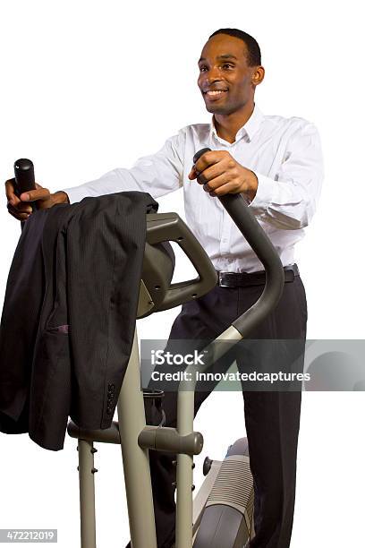 Young Black Businessman Working Out In A Corporate Gym Stock Photo - Download Image Now