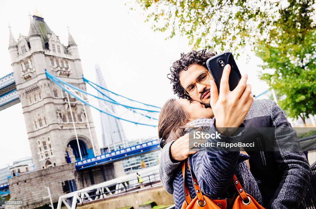 Casal selfie em Londres - Foto de stock de 20 Anos royalty-free