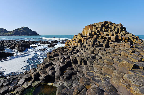 Giant's Causeway The Giant's Causeway geological feature on the Antrim coast in Northern Ireland giants causeway photos stock pictures, royalty-free photos & images