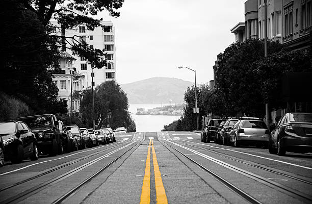 istock Road To Alcatraz - Selective Color Yellow - San Francisco 472214418