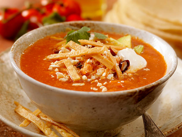 Tortilla Soup Stock Photo - Download Image Now - Tortilla Soup, Chicken  Meat, Soup - iStock