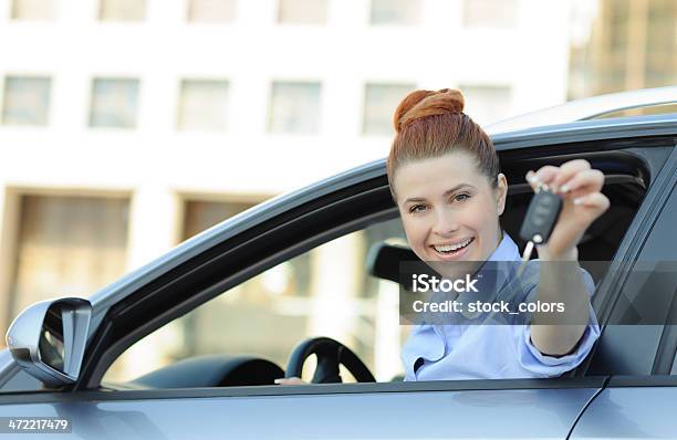 Woman Holding Car Keys On Finger Stock Photo - Download Image Now - Achievement, Adult, Adults Only