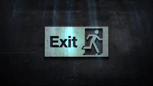 Photo of exit sign texture