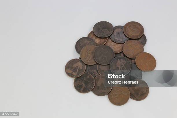Victorian Edwardian Georgian Old Predecimal Pennies Stock Photo - Download Image Now