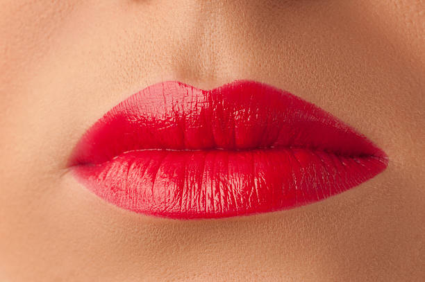 istock Red lips . Fashionable and stylish lipstick. 472220822