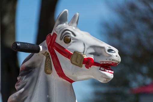 Head of a carousel horse or coin operated rocking horse