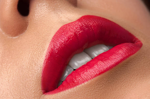 istock Red lips . Fashionable and stylish lipstick. 472221028