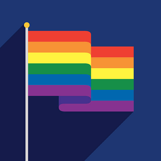 Rainbow Flag Vector illustration of a rainbow flag. pride flag stock illustrations