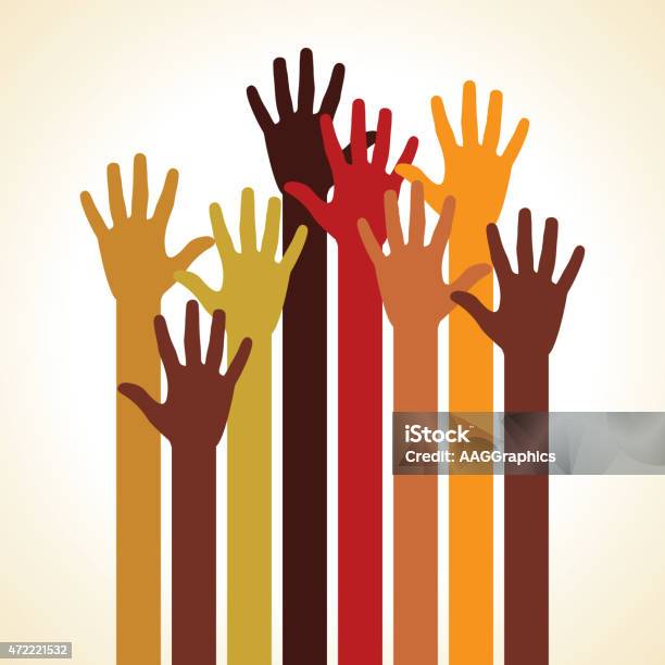Hands Raised Stock Illustration - Download Image Now - Hand Raised, Arms Raised, 2015