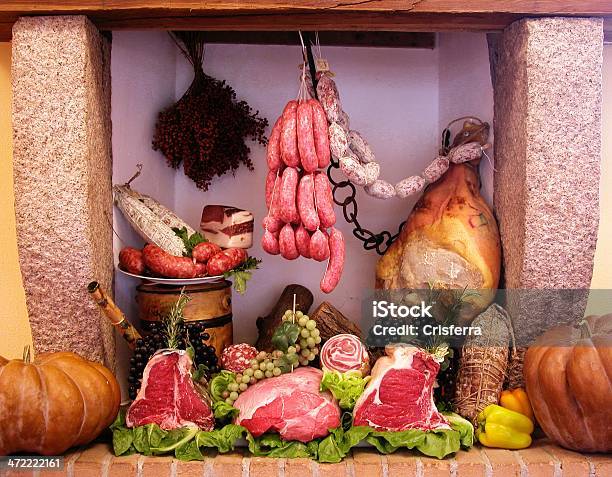 Affettati E Composizione Di Carne - Fotografie stock e altre immagini di Carne - Carne, Carne di vitello, Cibo