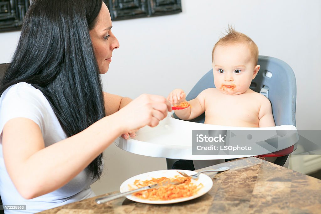 Baby Eat Pasta - Like It Baby Eat Pasta Adult Stock Photo