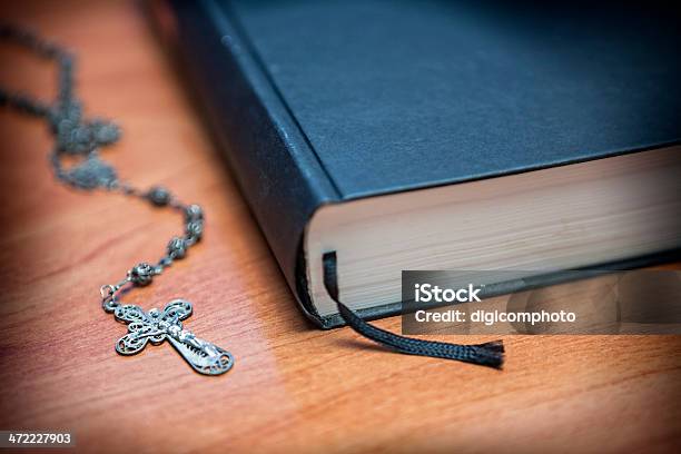 Rosary Beads And A Holy Bible Stock Photo - Download Image Now - Bible, Book, Catholicism