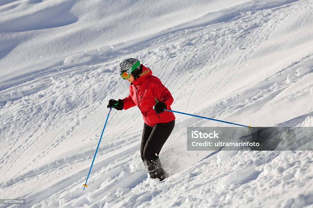 piste de esquí, nieve en polvo - Foto de stock de Accesorio de cabeza libre de derechos