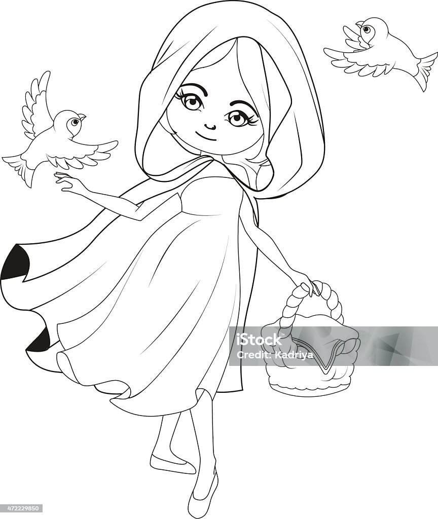 Coloriage Le Petit Chaperon Rouge Livre De Coloriage Petit Chaperon Rouge Vecteurs libres de droits et plus d'images vectorielles de Page de livre de coloriage - Technique d'illustration - Page de livre de coloriage - Technique d'illustration,