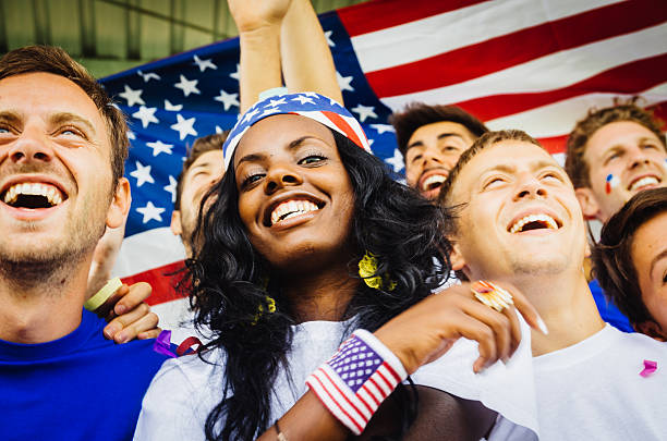 istock Young American supporters at stadium 472229913