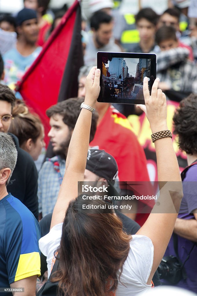 Os manifestantes - Foto de stock de América do Sul royalty-free
