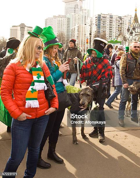 St Patricks Day In Moscow Stock Photo - Download Image Now - Arts Culture and Entertainment, Capital Cities, Carnival - Celebration Event